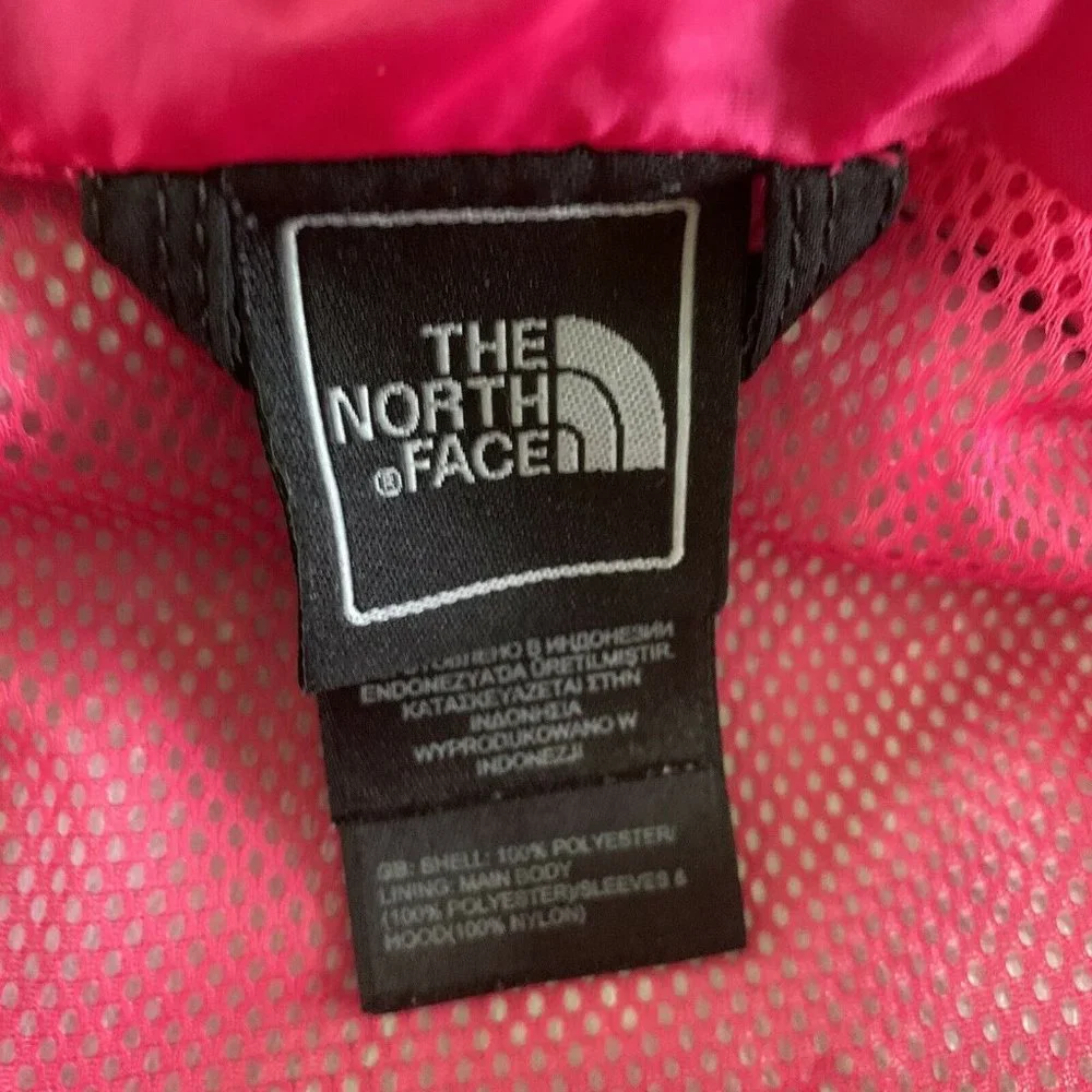 The North Face Girls Black and Pink Windbreaker Hyvent Jacket Size L 14/…
